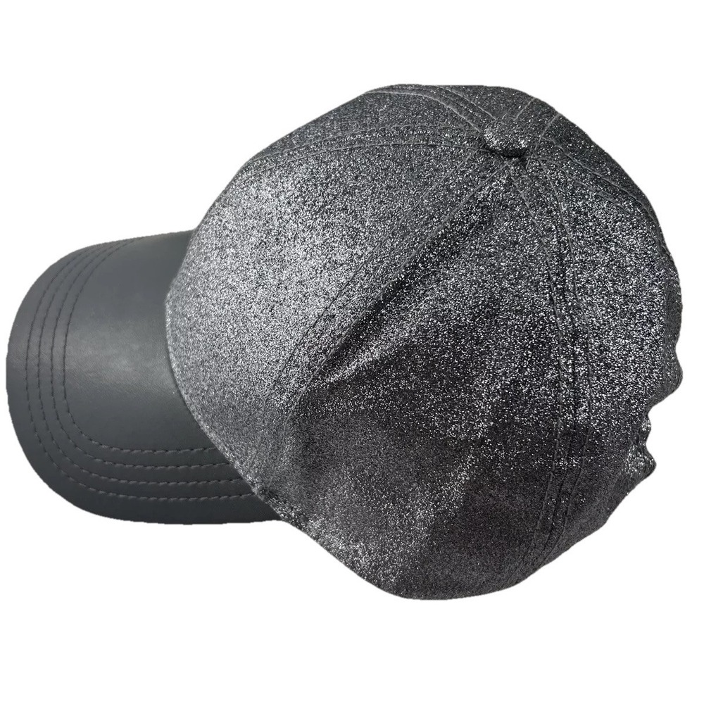C.C Hat Women's OS Exclusives Light Gray Silver Pony Ball Cap